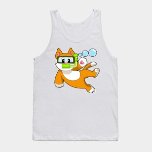 Cat Diver Snorkel Tank Top